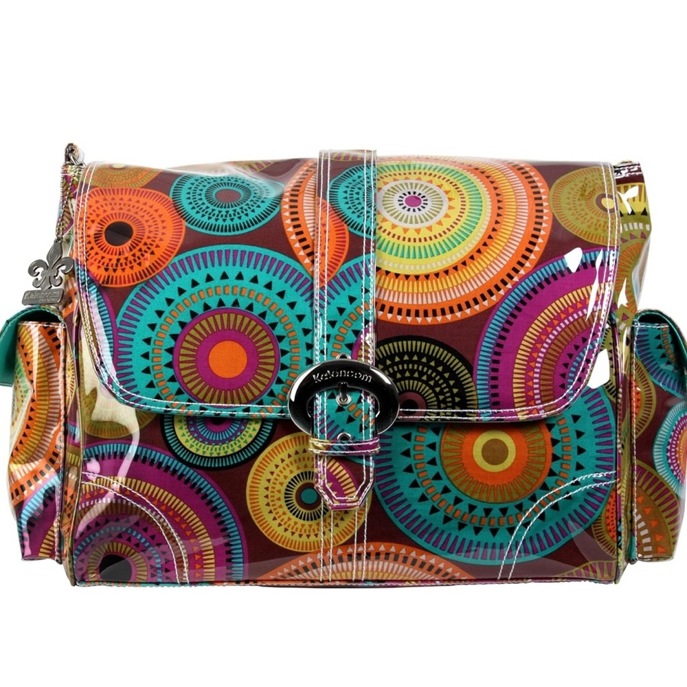Kalencom Laminated Buckle Bag, Tequila